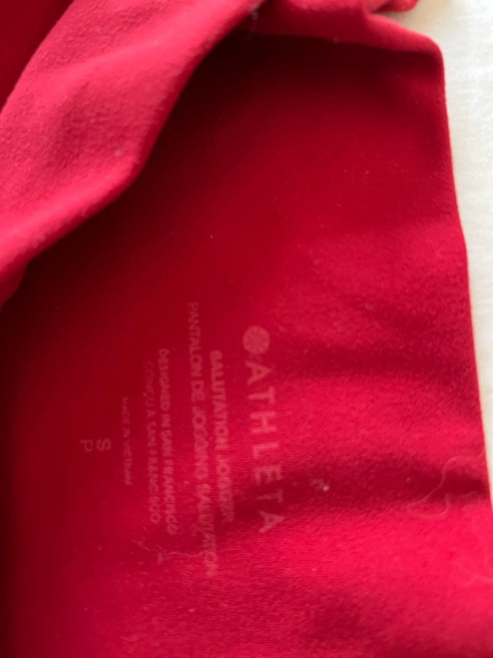 Athleta Red Joggers with Lululemon Gray and Light Pink Sports Bras - Picture 4 of 4